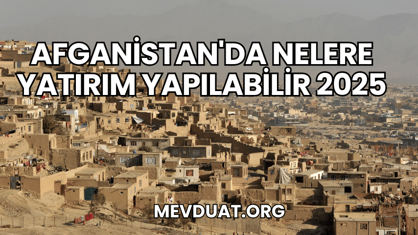 Afganistan'da Nelere Yatırım Yapılabilir 2025