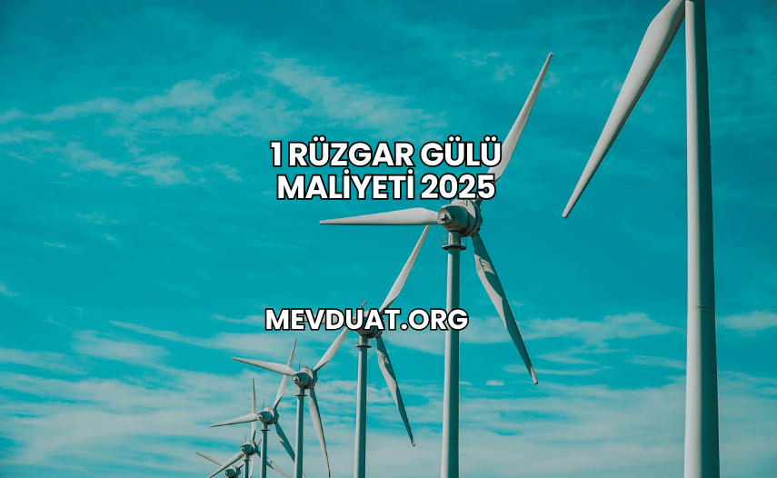 1 Rüzgar Gülü Maliyeti 2025