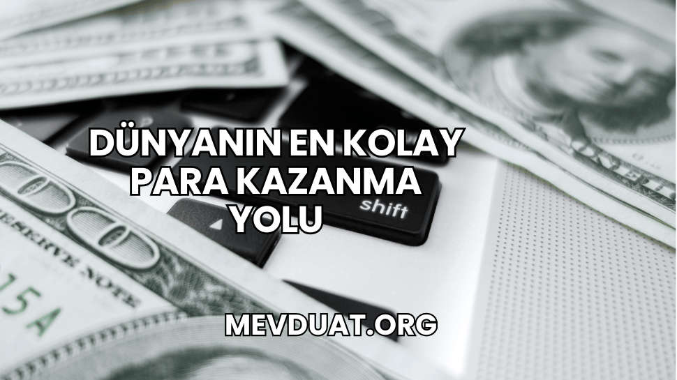 Dünyanın En Kolay Para Kazanma Yolu