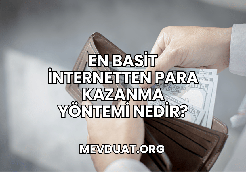 En Basit İnternetten Para Kazanma Yöntemi Nedir?