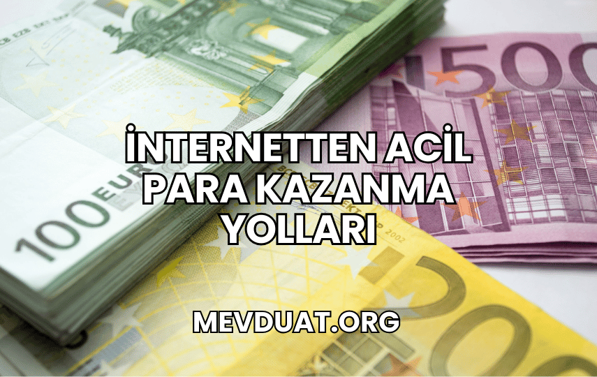 İnternetten Acil Para Kazanma Yolları