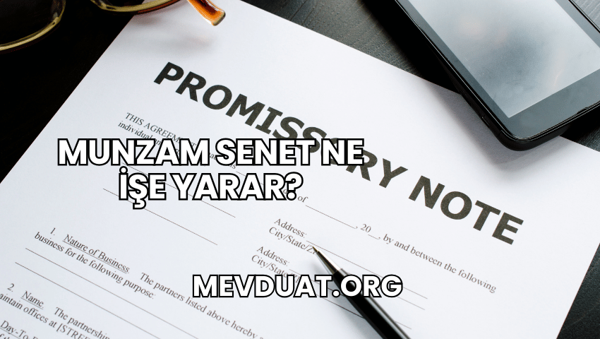 Munzam Senet Ne İşe Yarar?