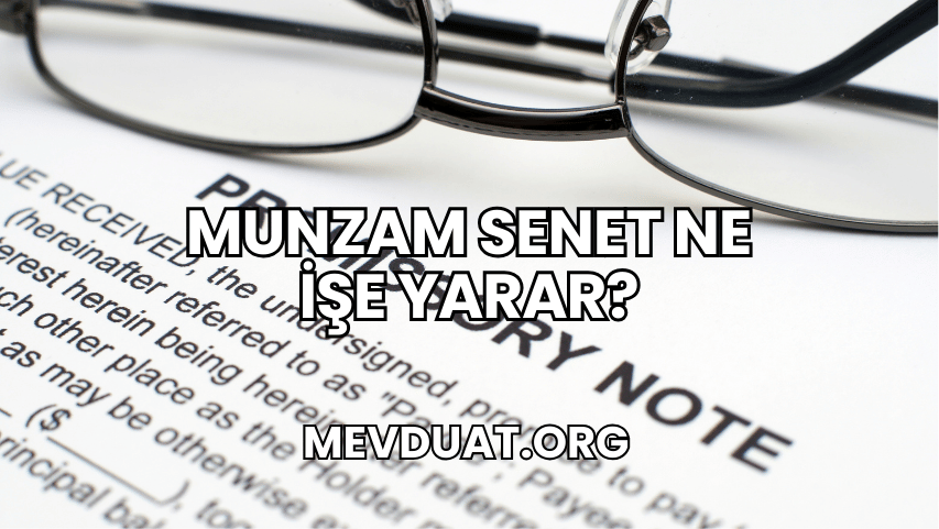 Munzam Senet Ne İşe Yarar?