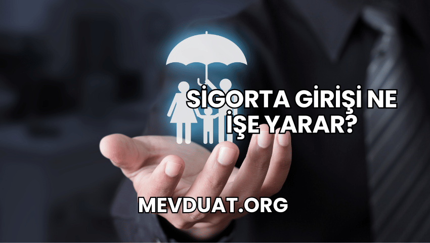 Sigorta Girişi Ne İşe Yarar?