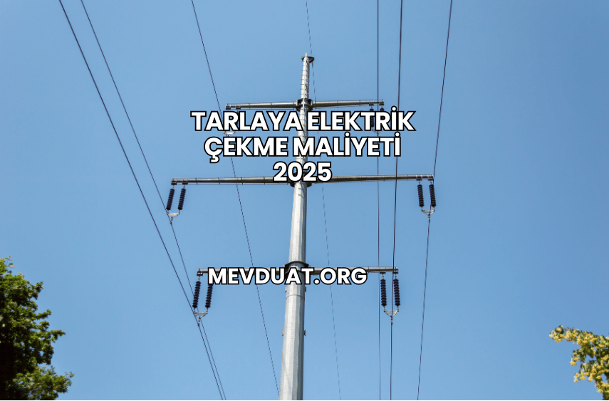 Tarlaya Elektrik Çekme Maliyeti 2025