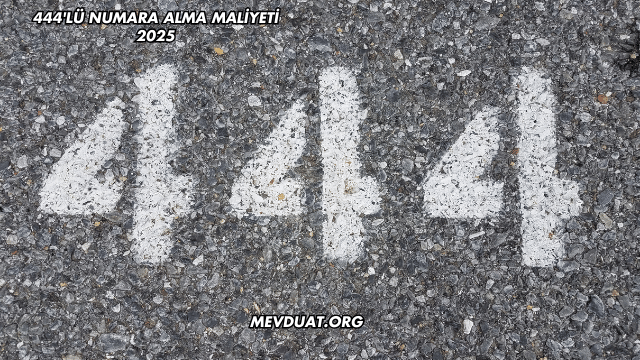 444'lü Numara Alma Maliyeti 2025