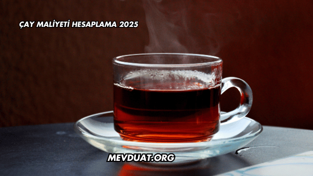 Çay Maliyeti Hesaplama 2025