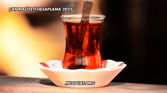 Çay Maliyeti Hesaplama 2025